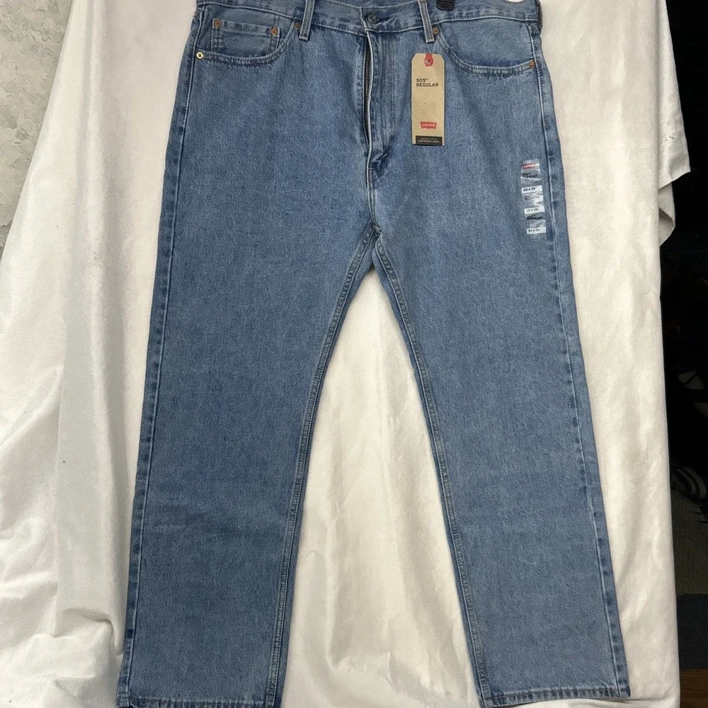 Levi's Men's NWT 505 Jean Regular Fit Straight Leg (40x30) 100% cotton